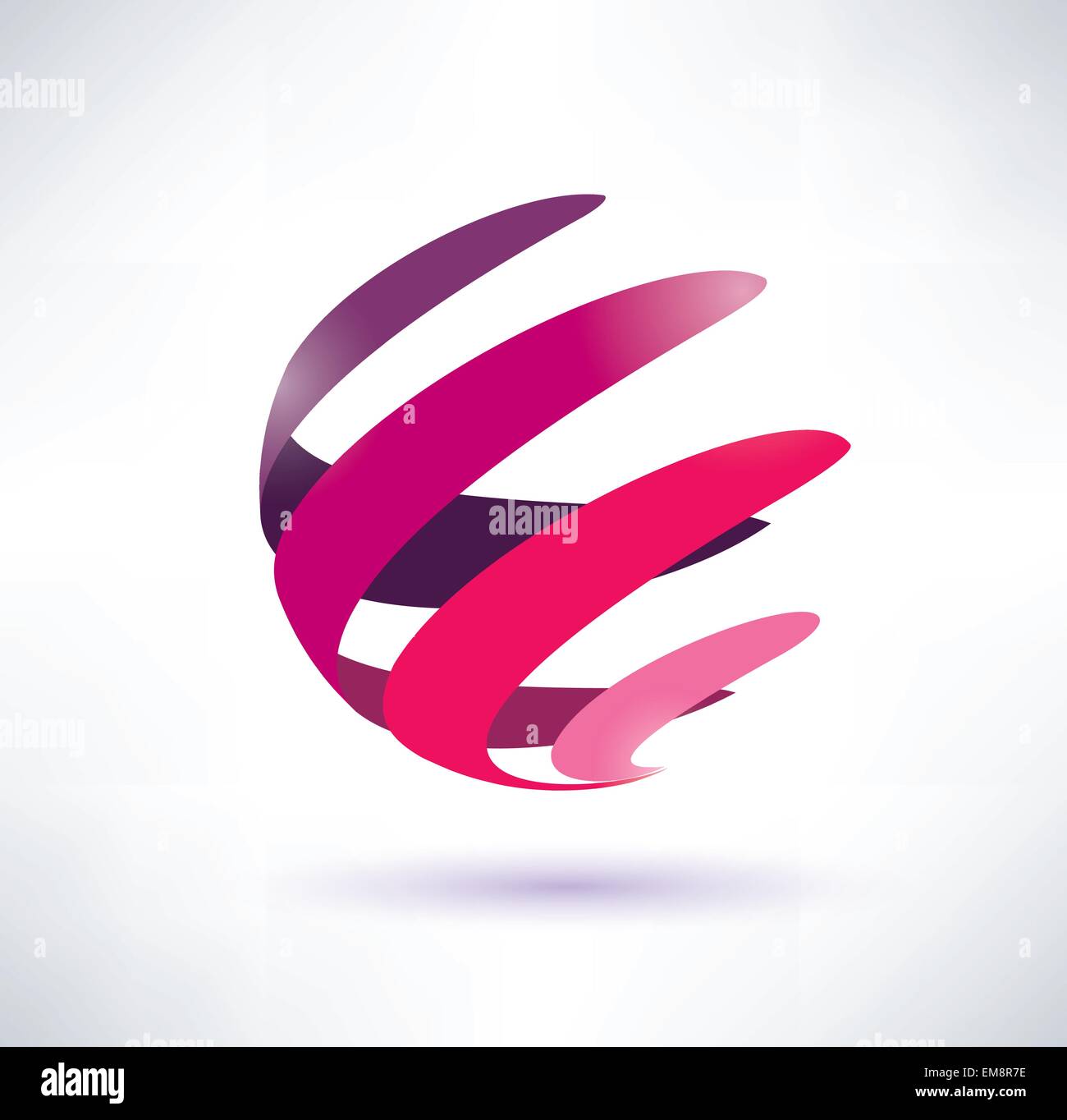 Résumé rouge icône globe energy concept Illustration de Vecteur