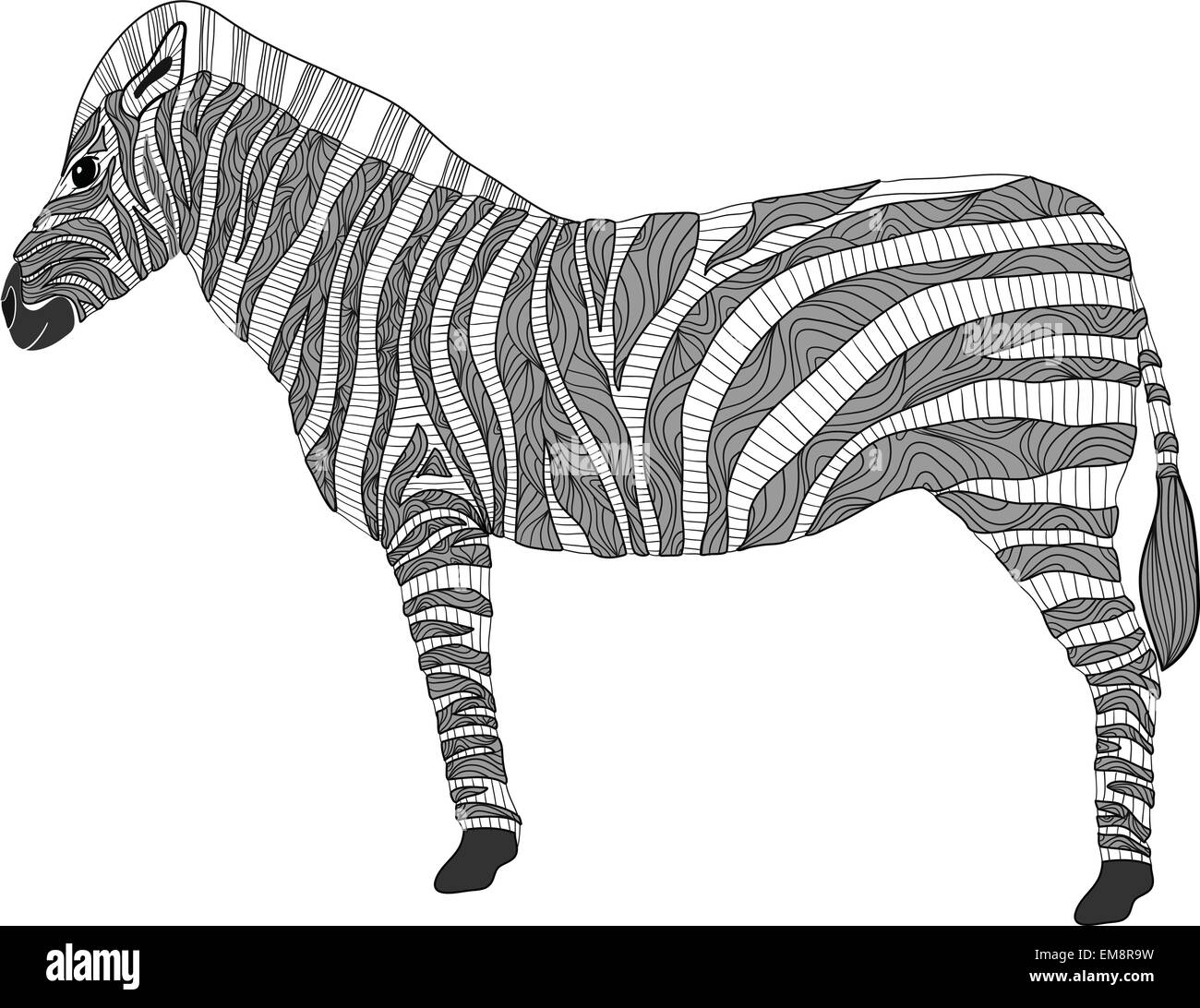 Zebra pattern mignon Illustration de Vecteur