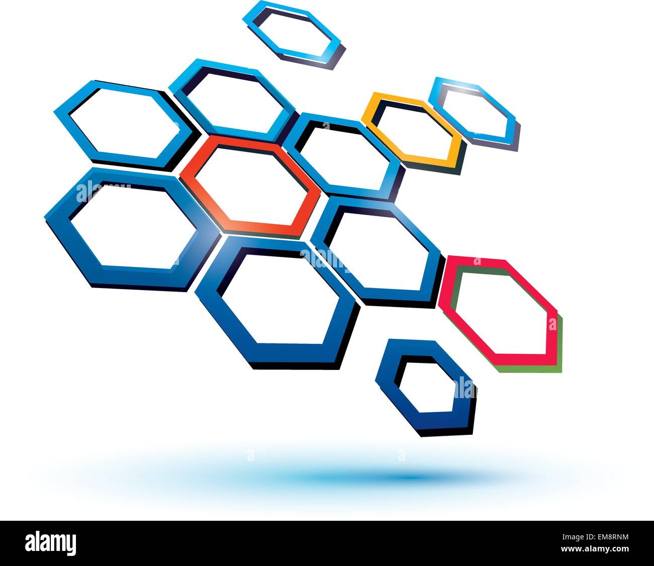 Icône abstrait hexagonale Illustration de Vecteur