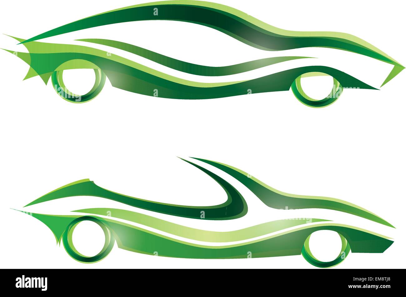 Voiture sport vecteur stylisé icons set Illustration de Vecteur
