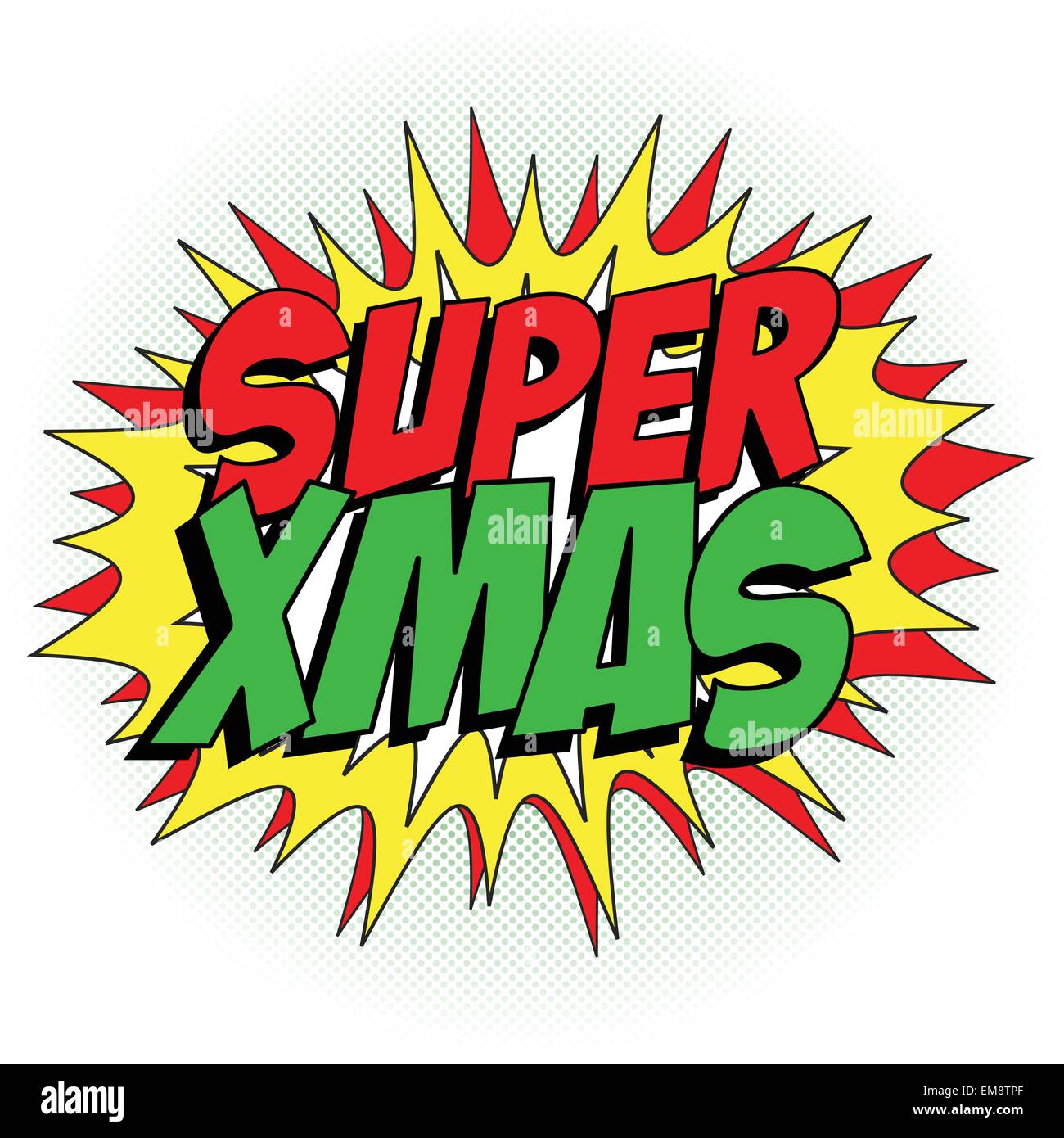 Joyeux Noël fond Super Hero Illustration de Vecteur