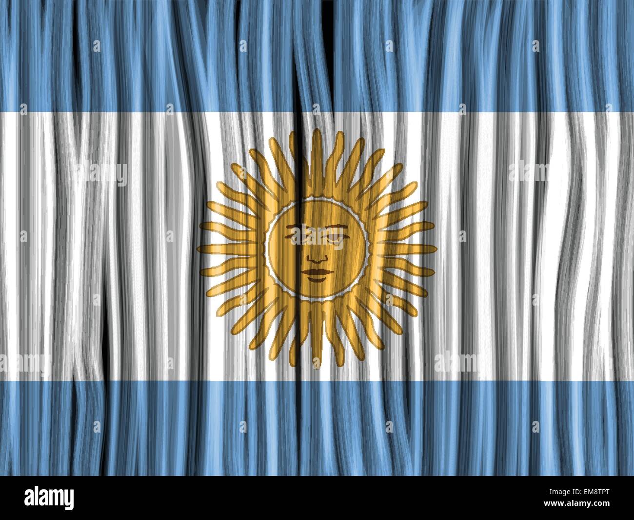 L'Argentine drapeau flotter Fabric Texture Background Illustration de Vecteur