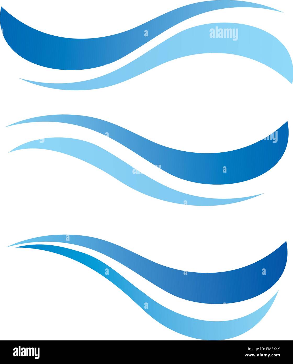 Les vagues de l'eau éléments design vector set Illustration de Vecteur