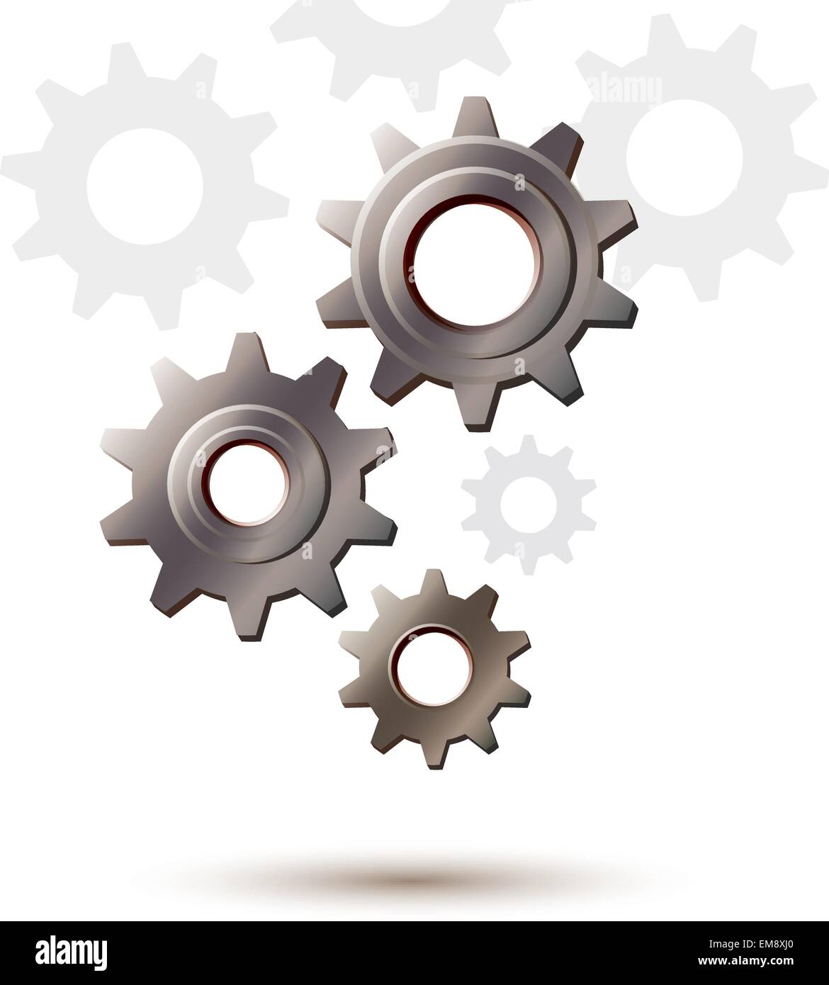 L'engrenage de la machine d'engrenage icône vecteur Illustration de Vecteur