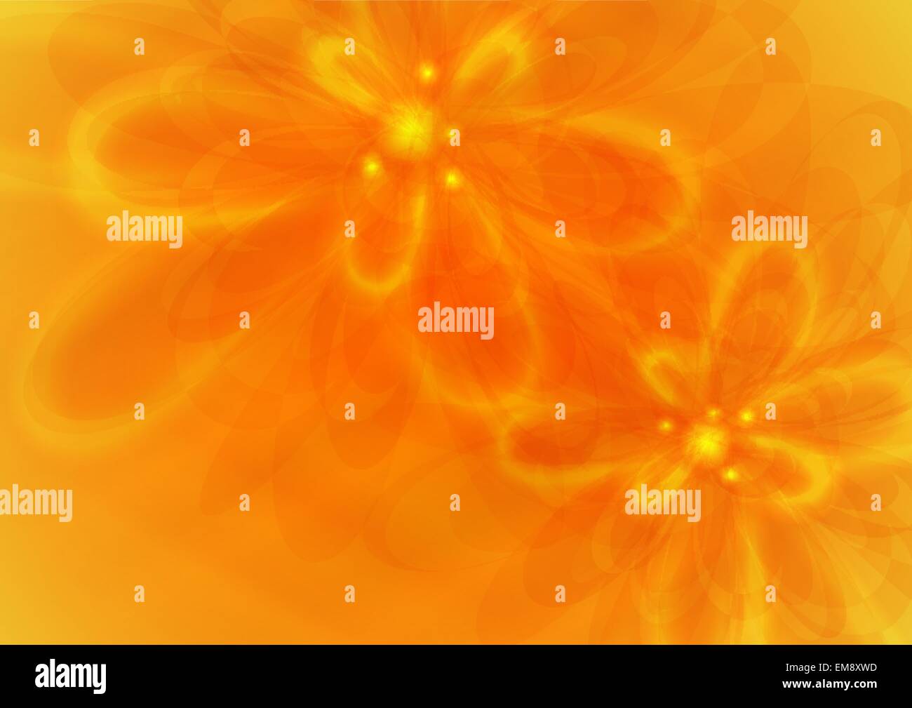 Fond fleur orange. Illustration de Vecteur