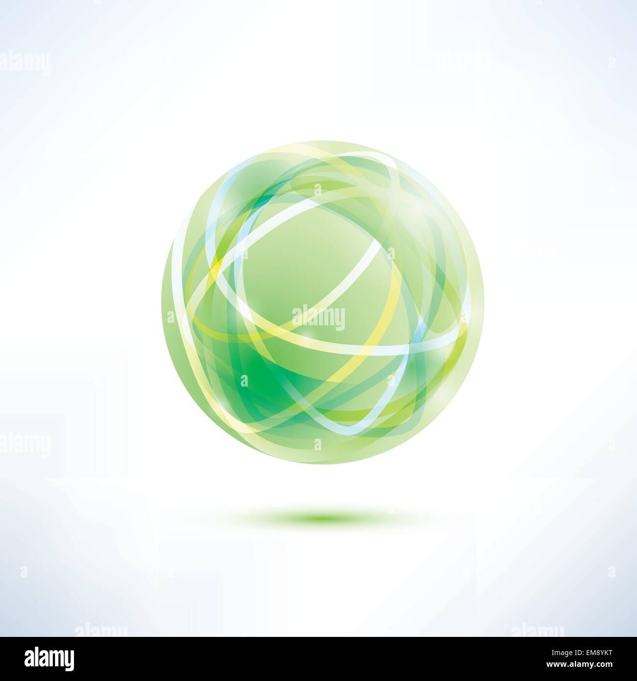 Résumé L'icône green globe Illustration de Vecteur