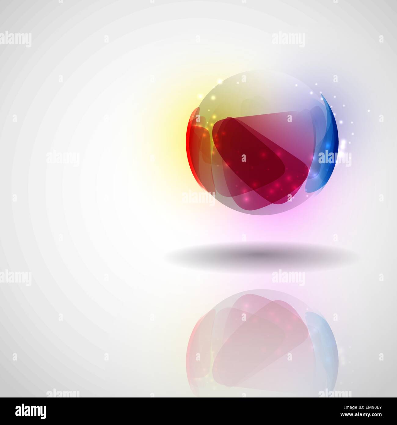 Sphere Bille de verre. Illustration de Vecteur