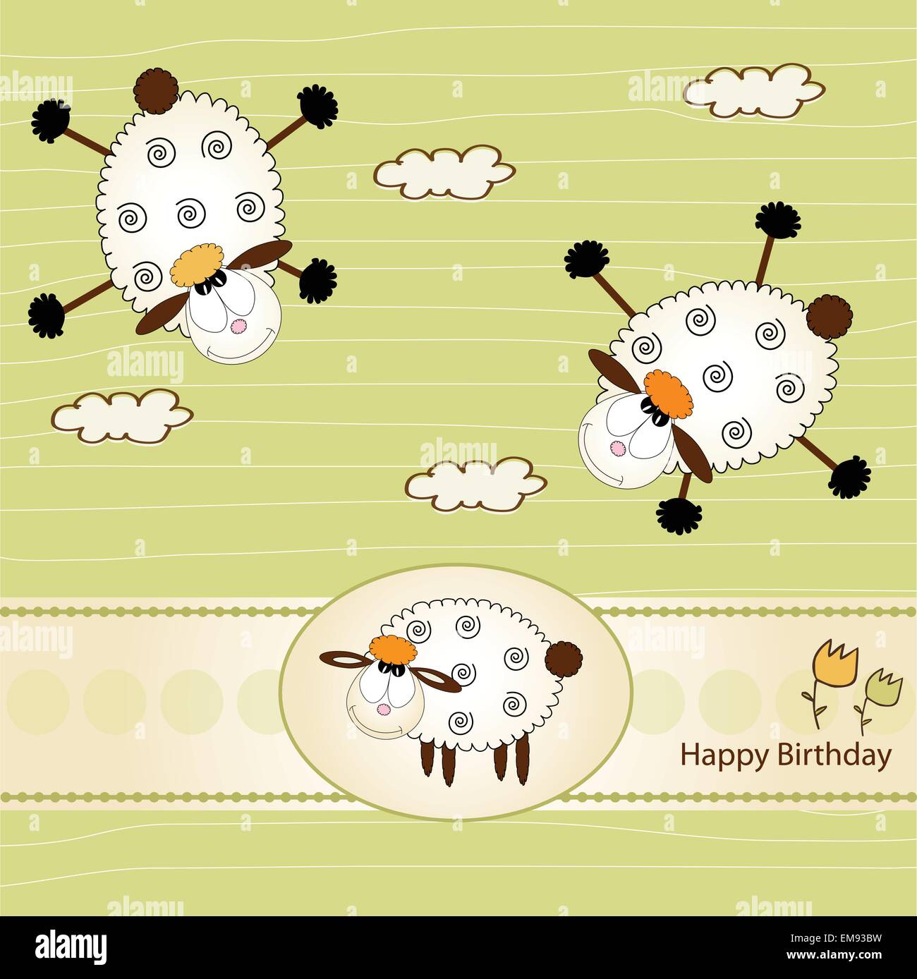 Carte De Souhaits D Anniversaire Avec Des Moutons Image Vectorielle Stock Alamy Carte De Souhaits D Anniversaire Avec Des Moutons Image Vectorielle Stock Alamy