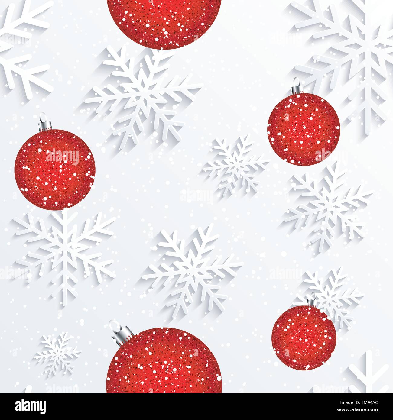 Flocon de neige de Noël Fond blanc Illustration de Vecteur