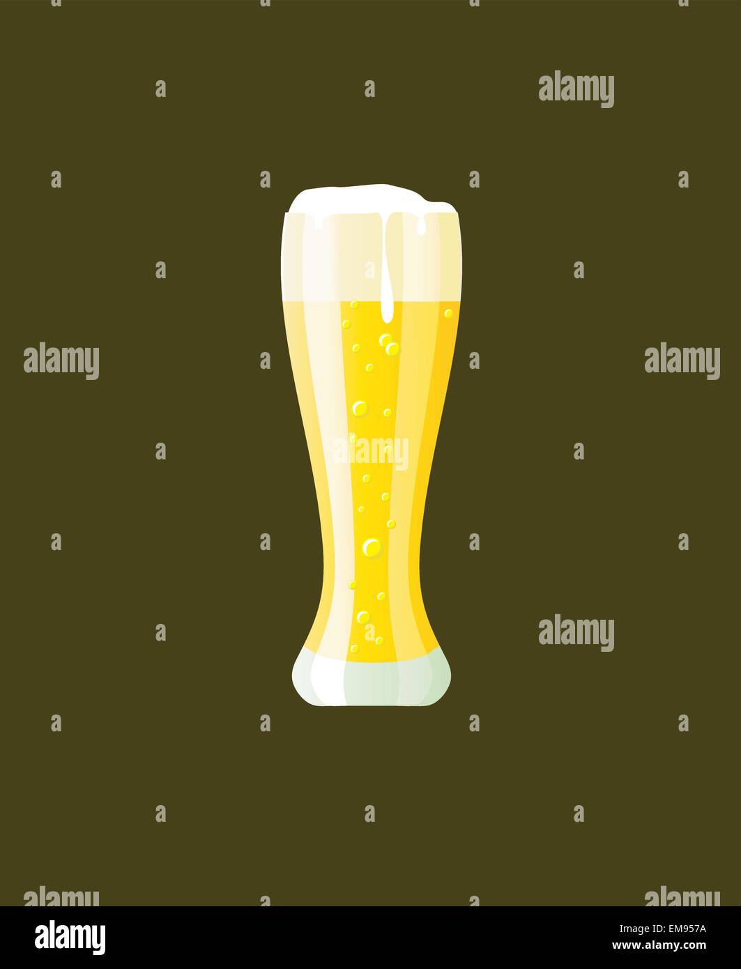 Verre de bière Illustration de Vecteur