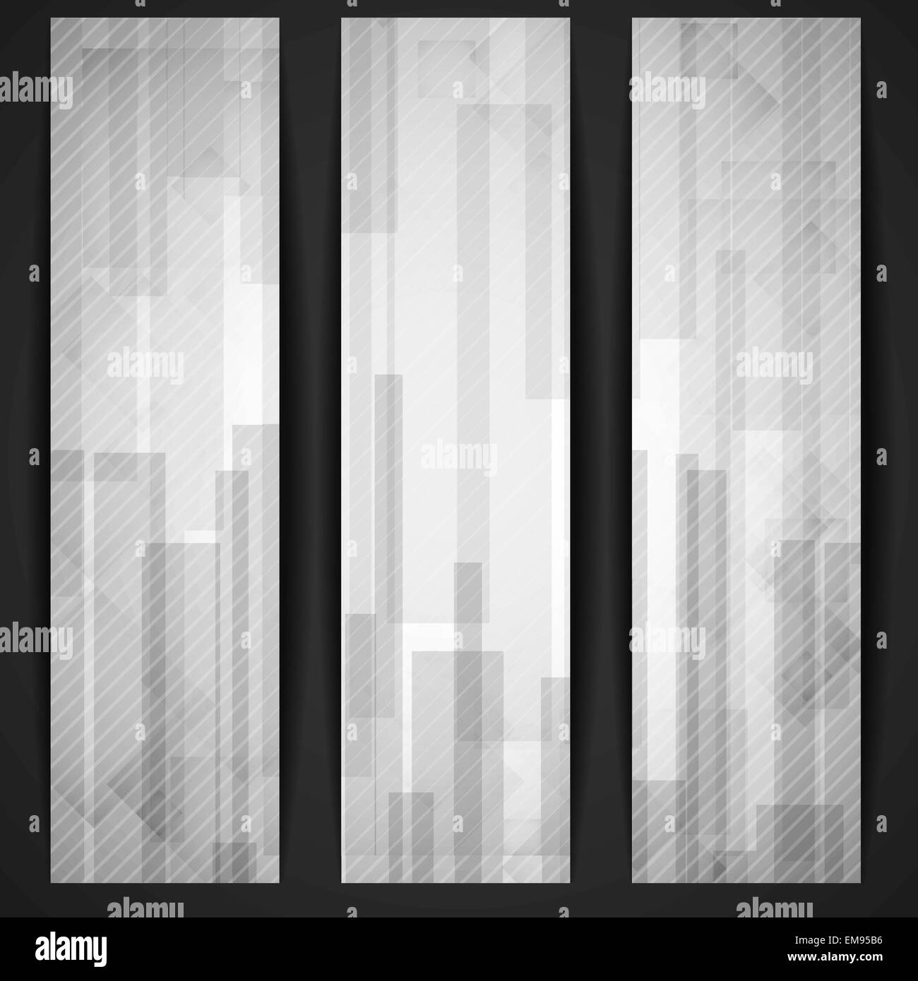 Résumé Les formes Rectangle blanc bannière. Illustration de Vecteur