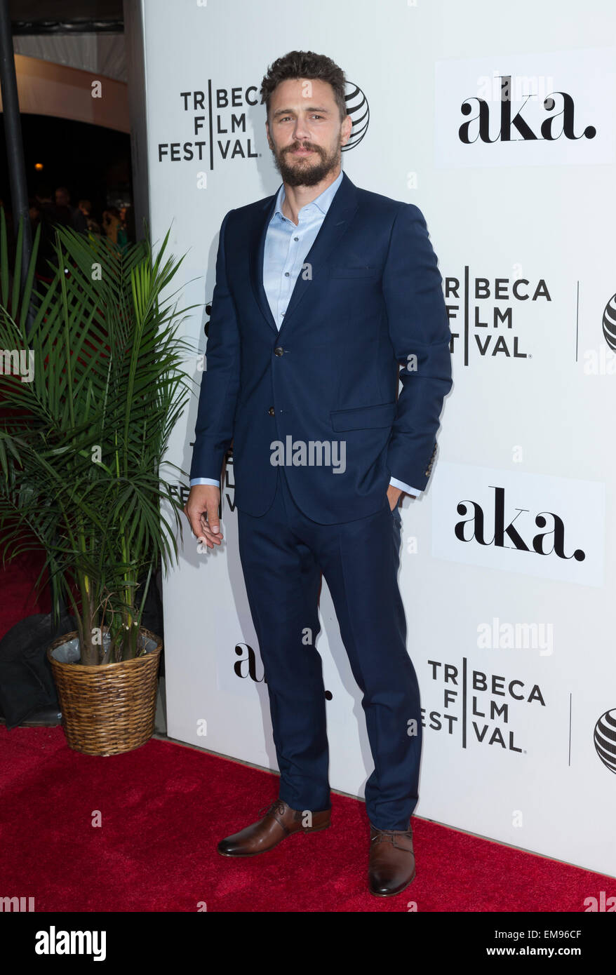 New York, NY - 16 Avril 2015 : James Franco assiste à Tribeca Film Festival première de l'Adderall Diaries film au BMCC Tribeca Performing Arts Centre Banque D'Images