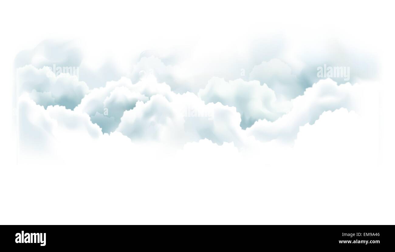 Ciel bleu avec des nuages. Vector background. Illustration de Vecteur