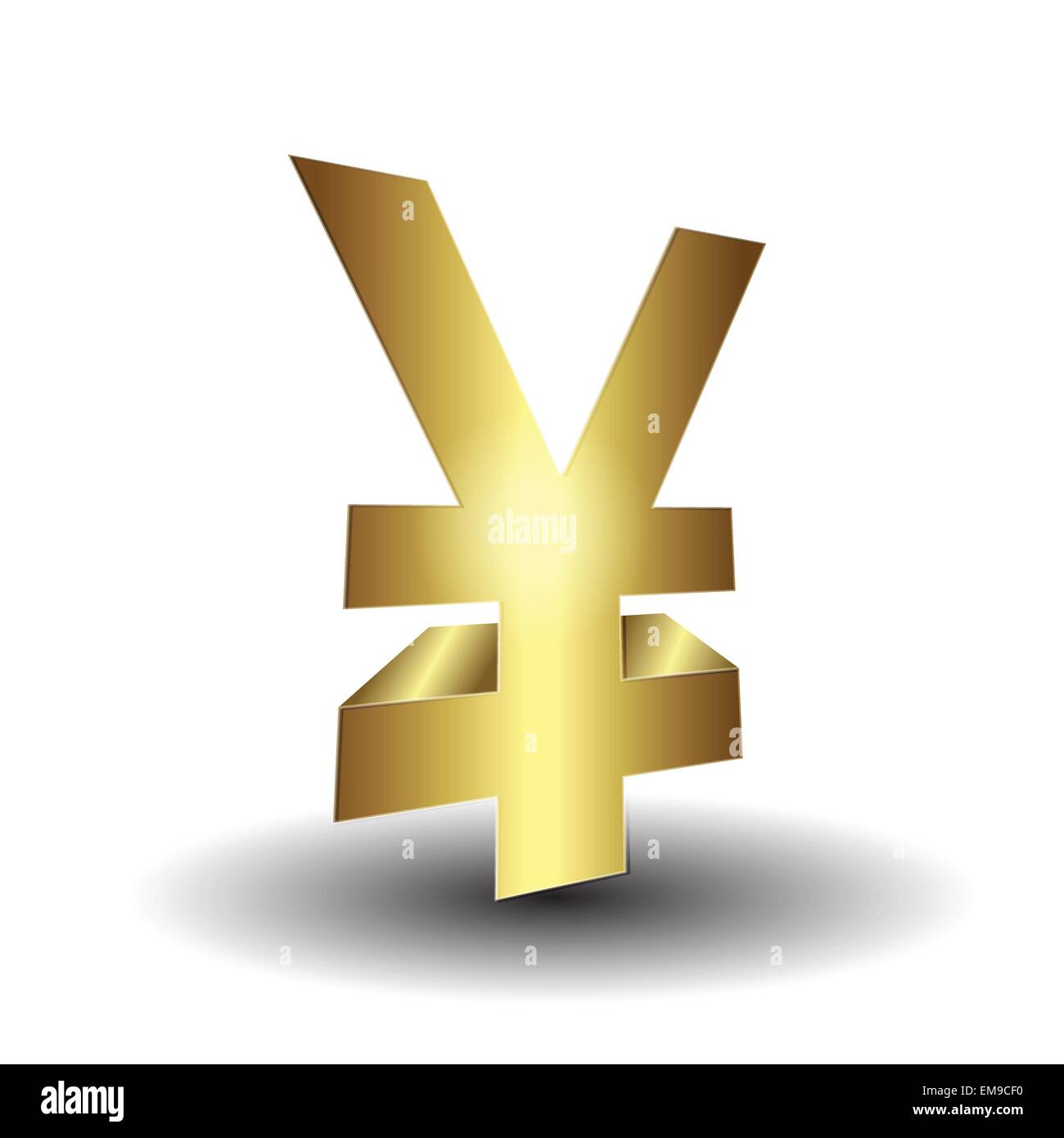 3D signe yen Illustration de Vecteur