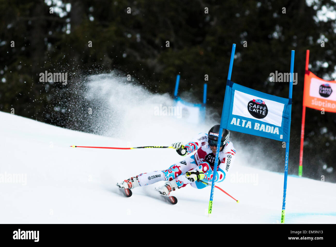 Val Badia, Italie 21 décembre 2014. MERMILLOD BLONDIN Thomas (Fra) qui se font concurrence sur les Audi Coupe du Monde de Ski Alpin Fis Banque D'Images