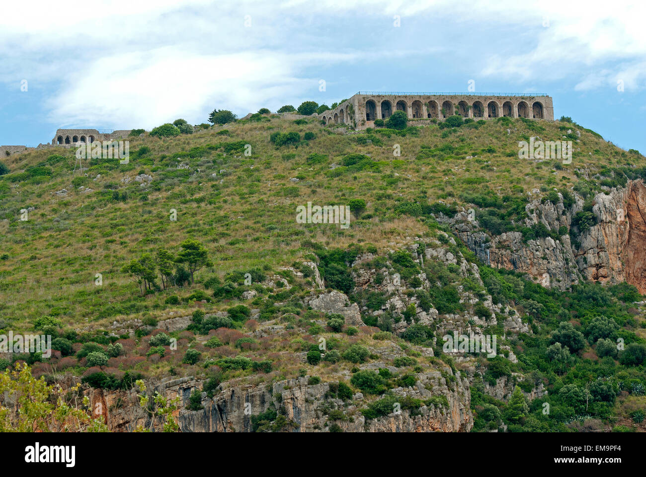 Temple de Jupiter Anxur, Tempio di Giove,Terracina, lazio, Italie Banque D'Images