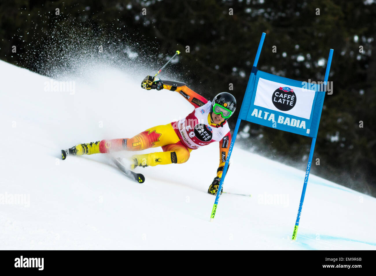 Val Badia, Italie 21 décembre 2014. Lire Erik (Can) qui se font concurrence sur les AUDI FIS Coupe du Monde de Ski alpin Slalom géant hommes Banque D'Images