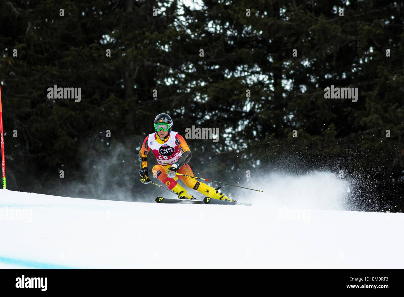 Val Badia, Italie 21 décembre 2014. Lire Erik (Can) qui se font concurrence sur les AUDI FIS Coupe du Monde de Ski alpin Slalom géant hommes Banque D'Images