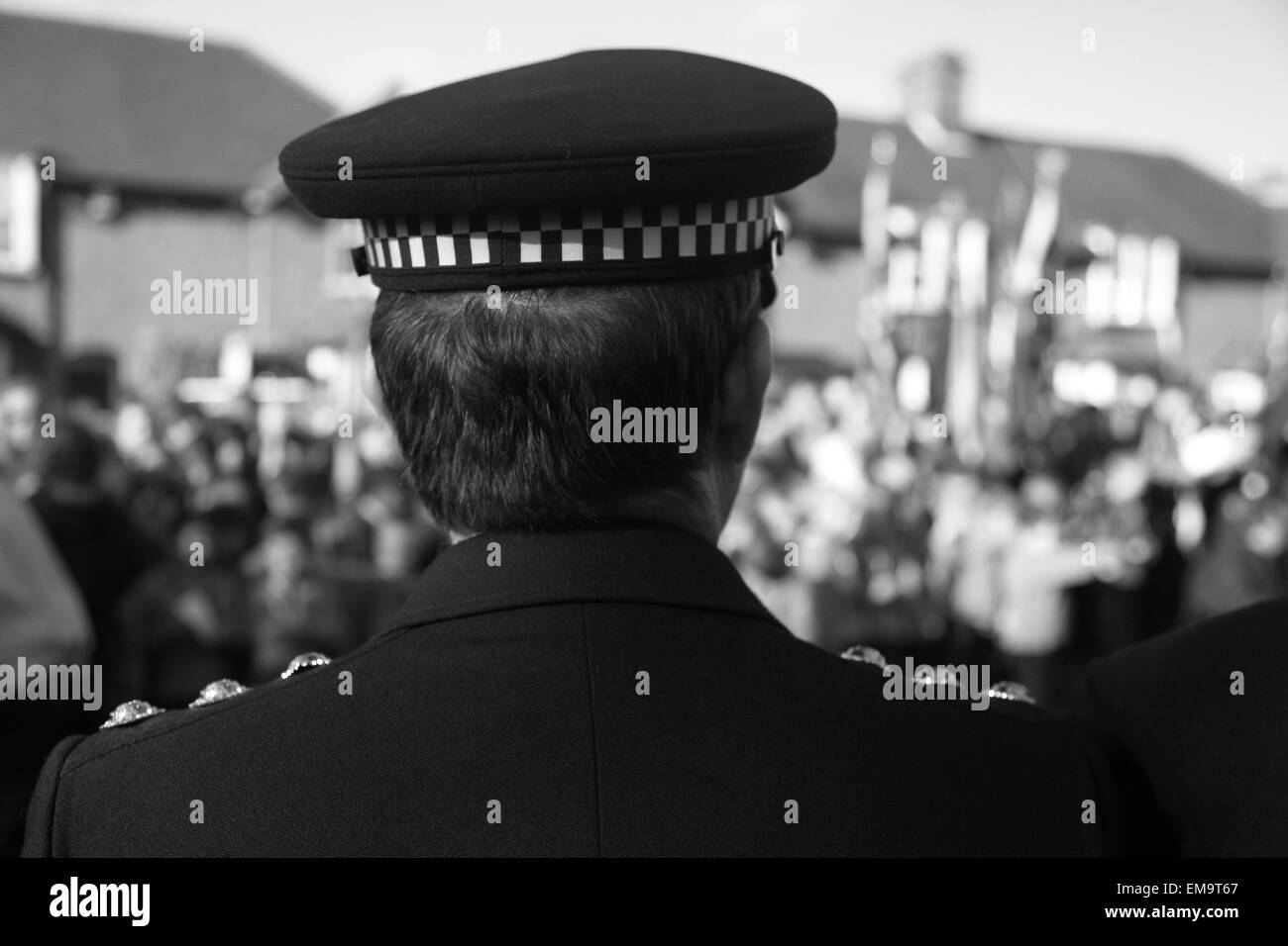 La police au festival Banque D'Images