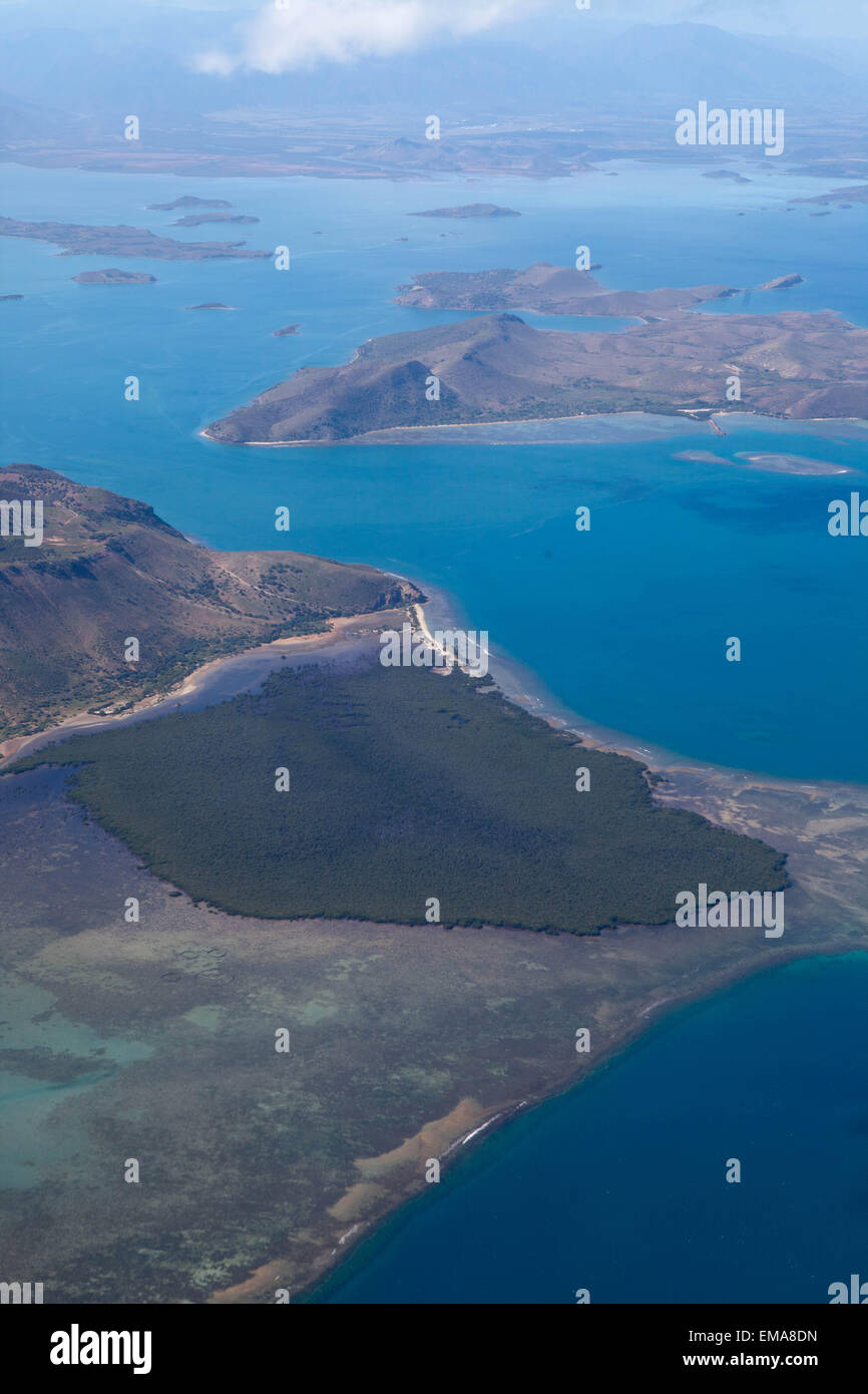 Nouvelle Calédonie, paysages de l'avion Banque D'Images