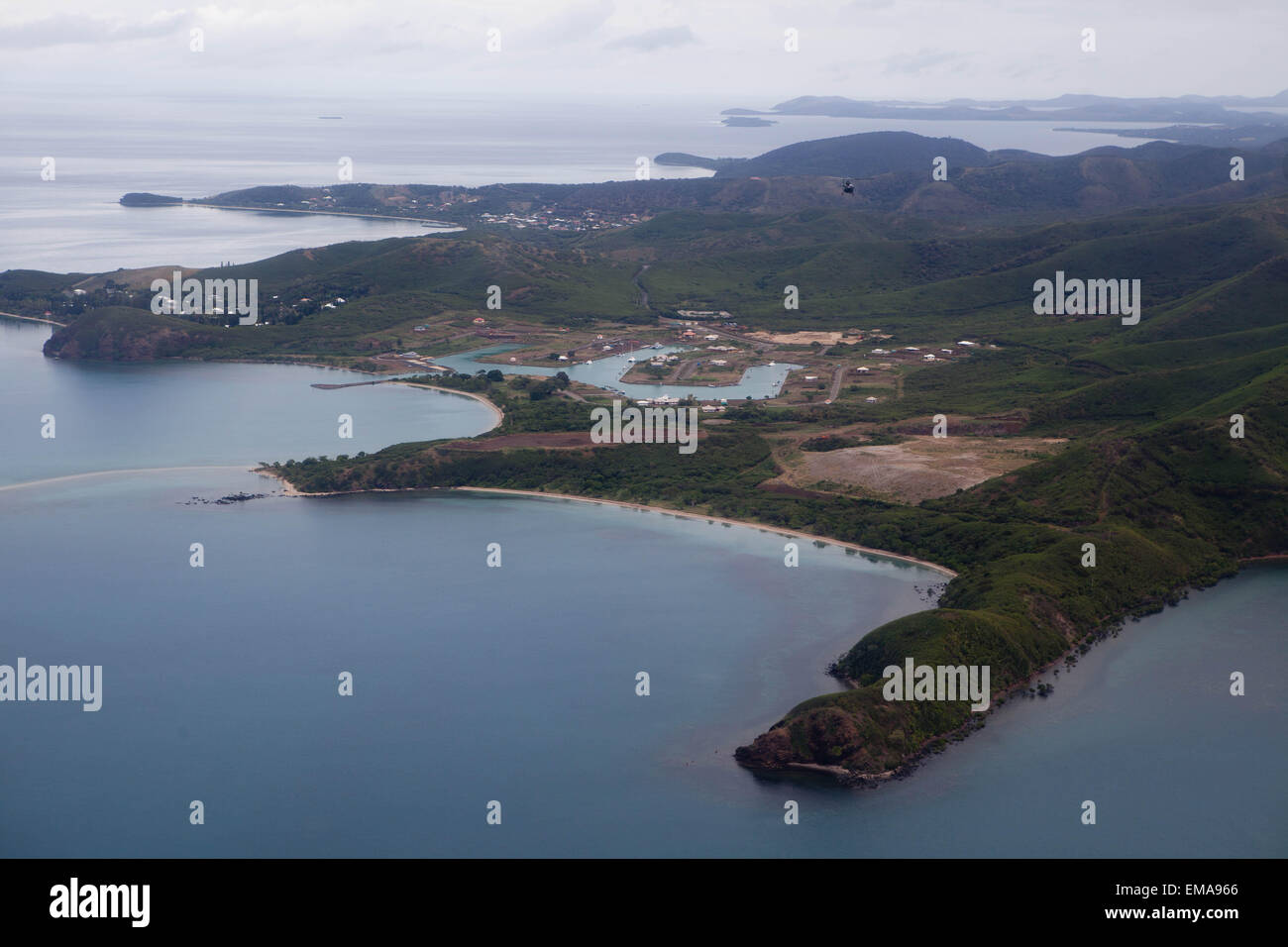Nouvelle Calédonie, paysages de l'hélicoptère Banque D'Images