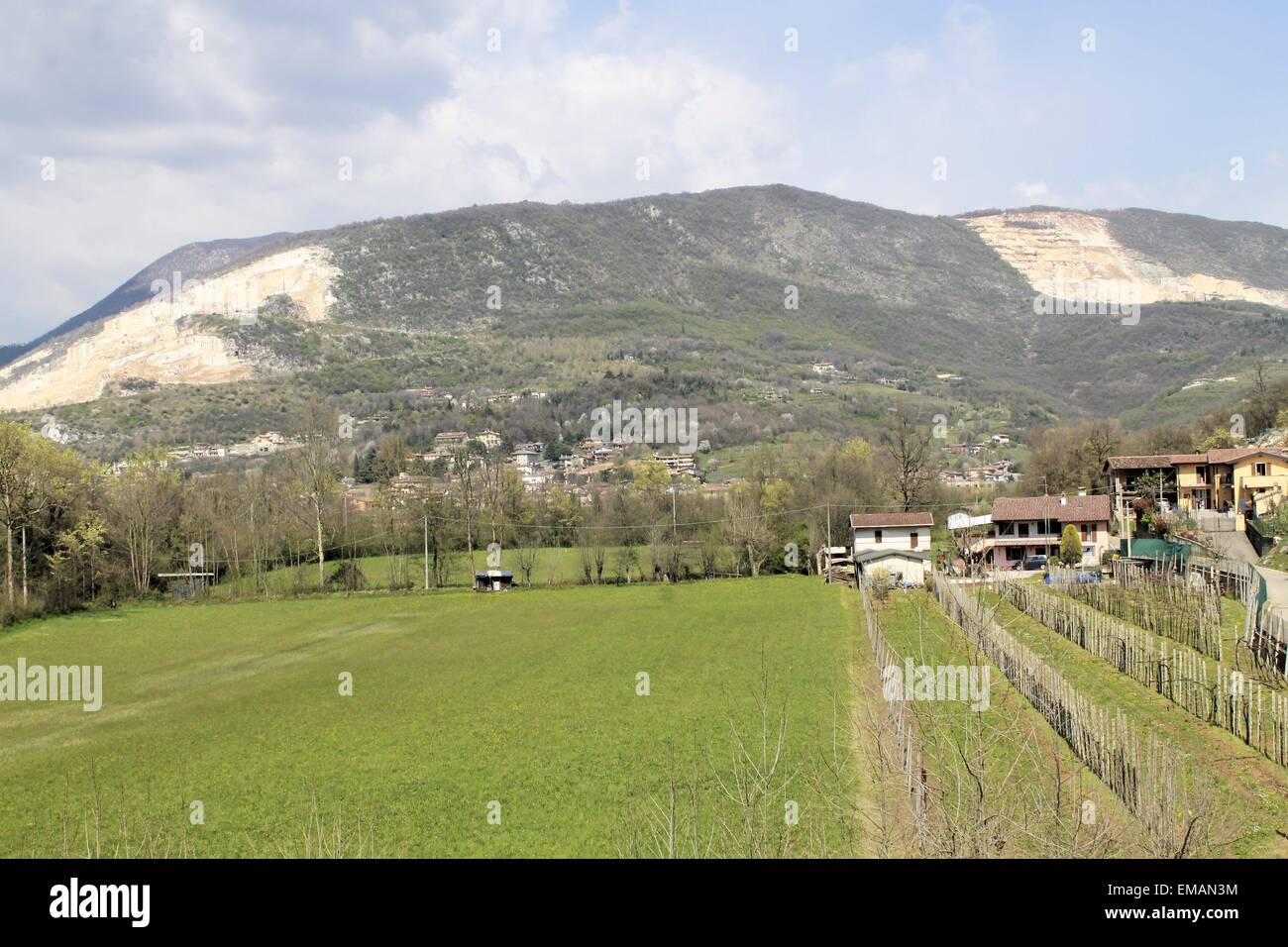 Dans les carrières de marbre de Botticino, dans le nord de l'Italie Banque D'Images