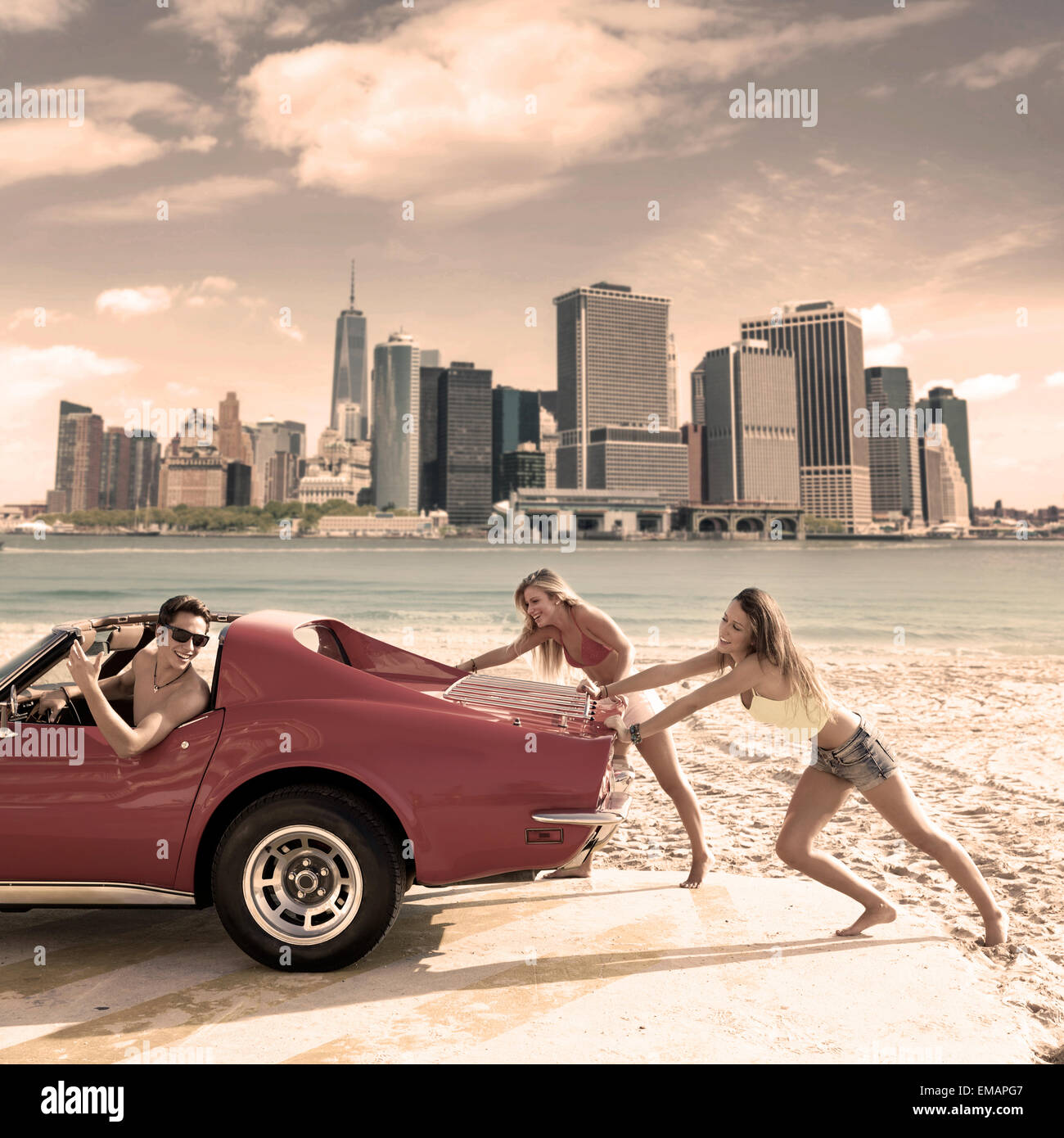 Avoir Images Les Filles De L Adolescence Poussant Voiture Humour Drole actualisé salutations