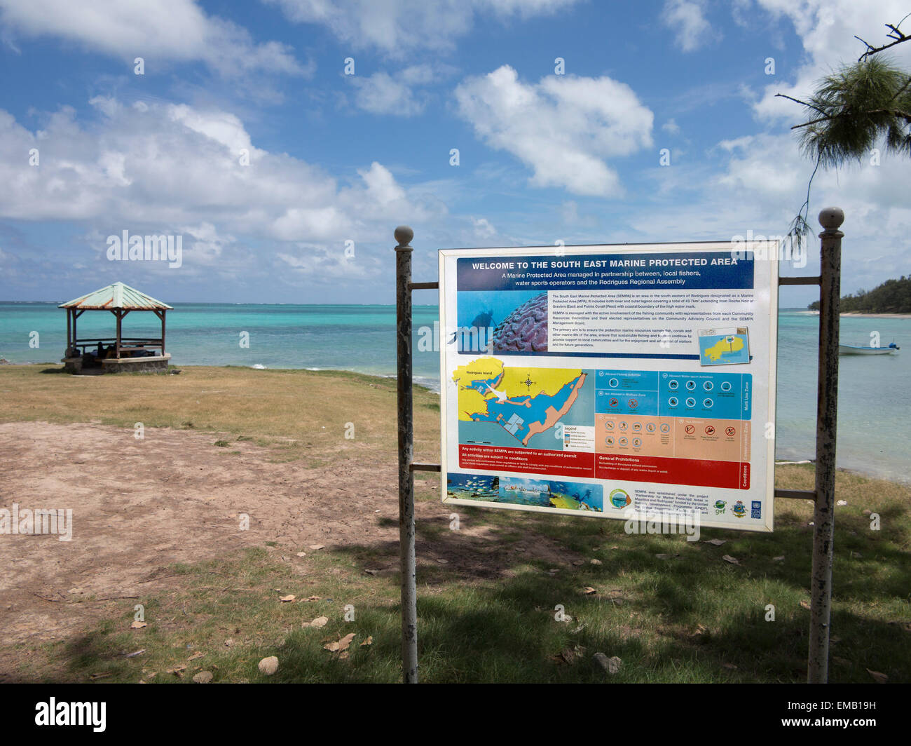 Ile Rodrigues La zone de protection marine du sud-est Banque D'Images