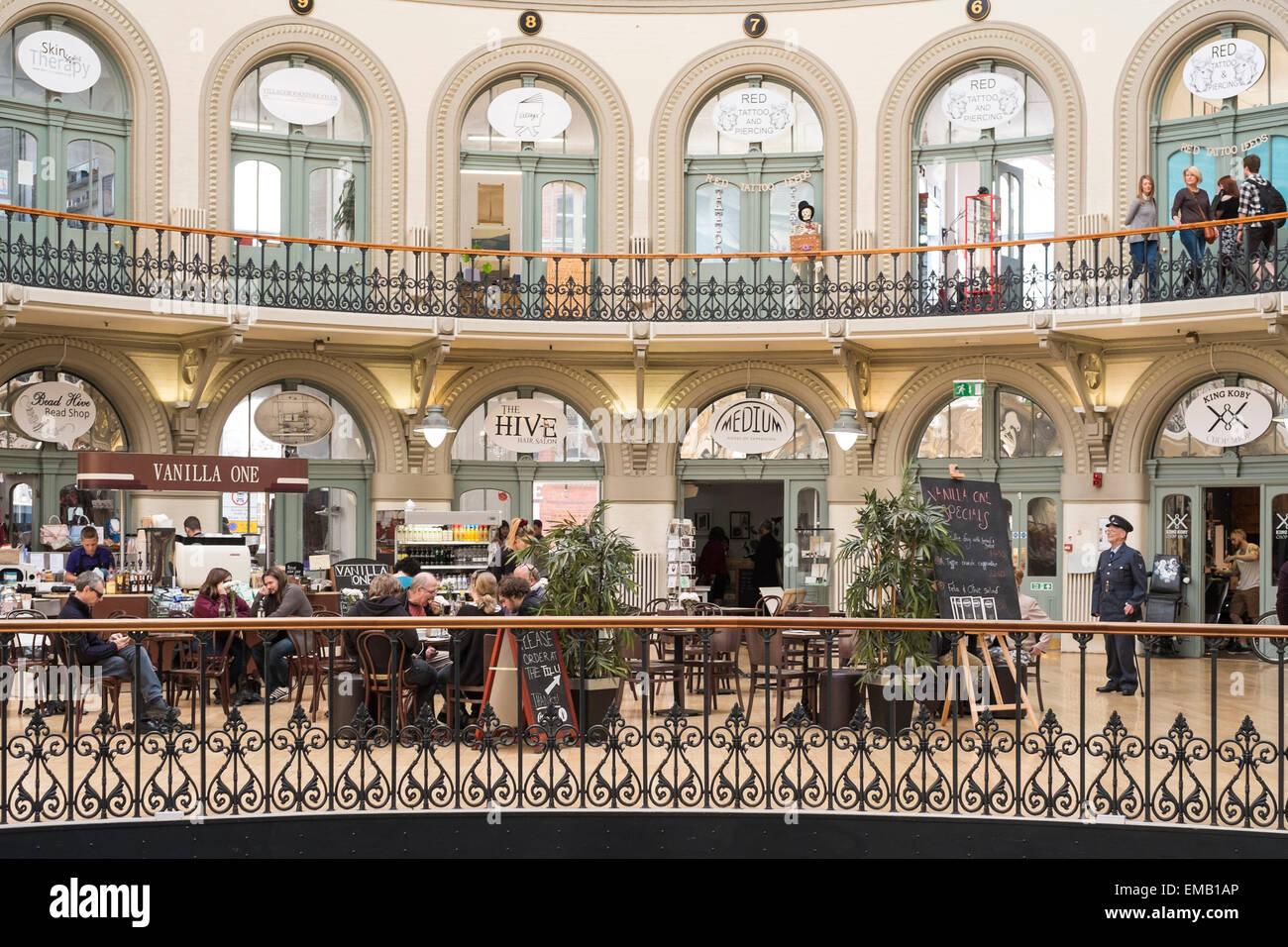 Le Leeds Corn Exchange est un bâtiment victorien à Leeds, West Yorkshire, Angleterre, qui a été conçu par Cuthbert Brodrick Banque D'Images