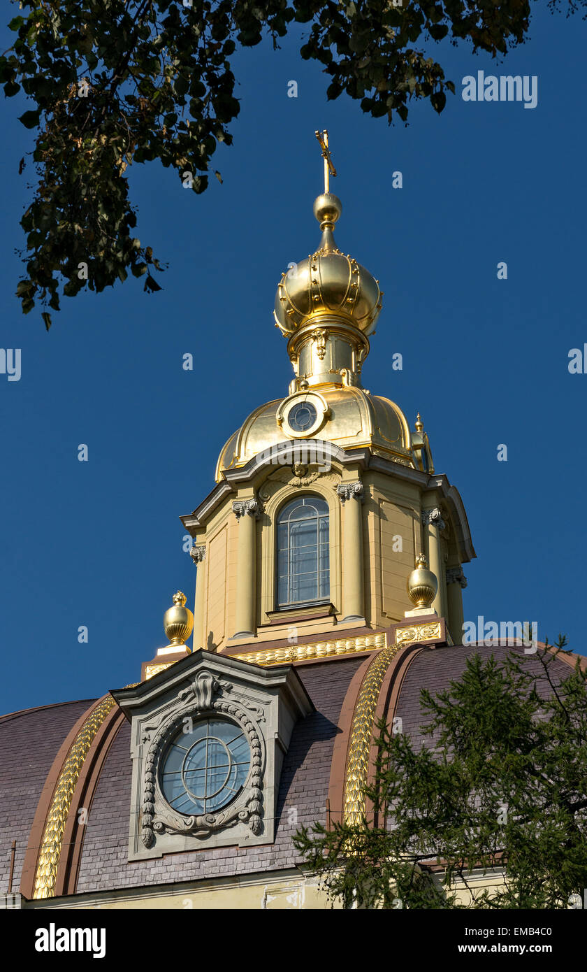 Dôme de la Cathédrale Pierre-et-Paul à Saint-Pétersbourg, Russie Banque D'Images