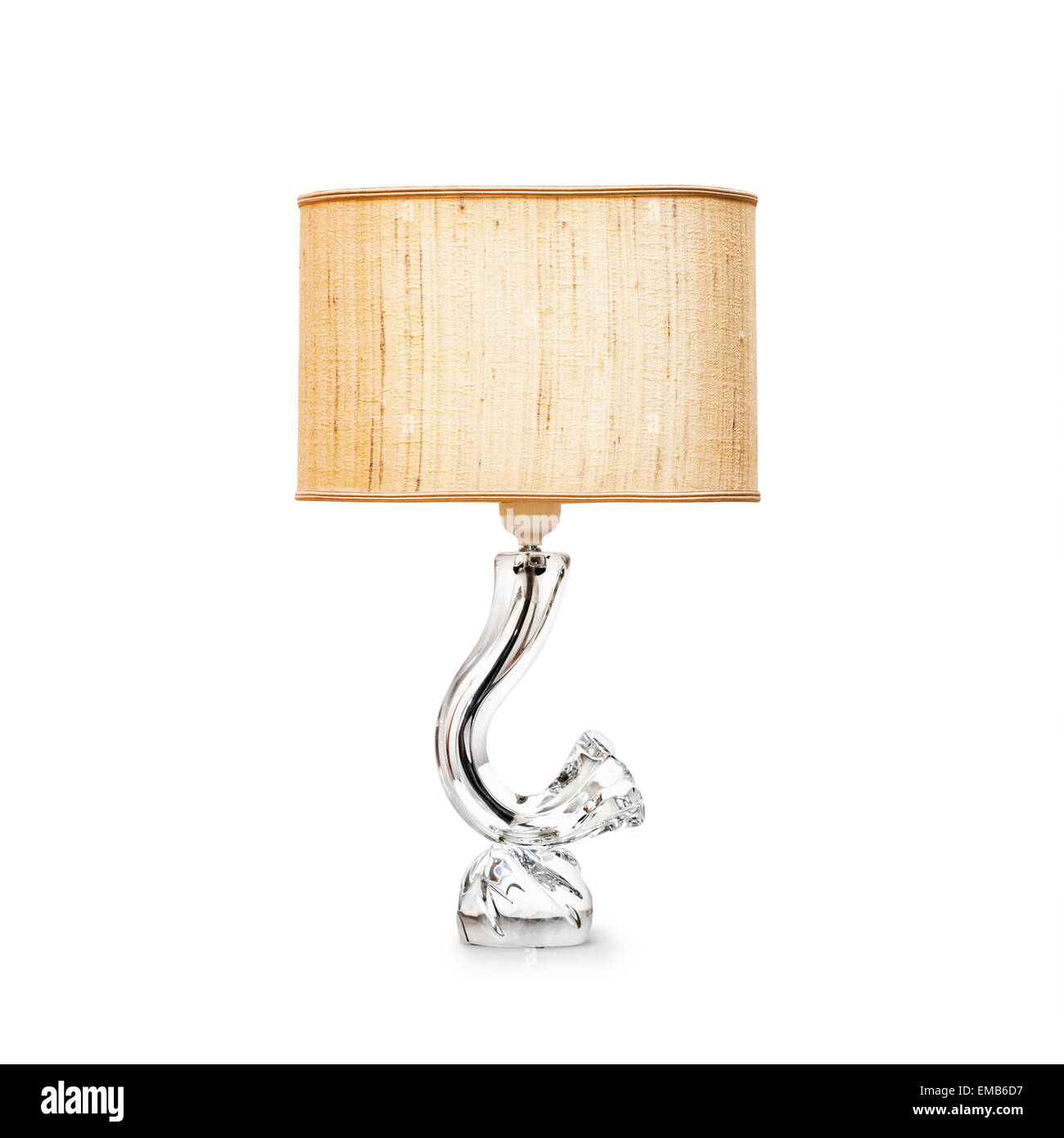 Lampe de table Retro isolé sur fond blanc. Objet Avec clipping path Banque D'Images