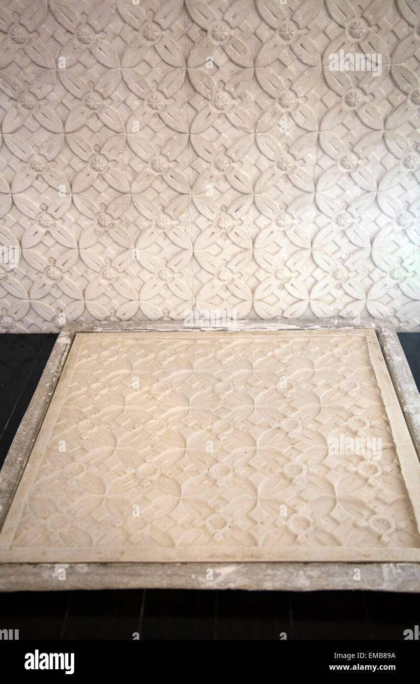 Carreaux de plâtre Cast à Monserrate Villa à Sintra - Portugal Banque D'Images