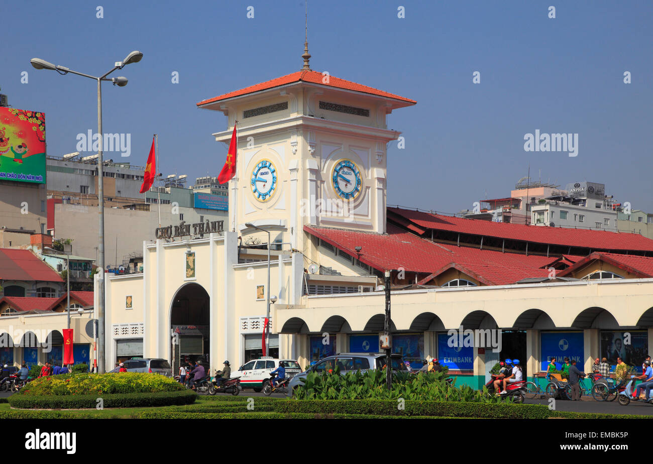 Vietnam, Ho Chi Minh Ville, Saigon, marché de Ben Thanh, Banque D'Images