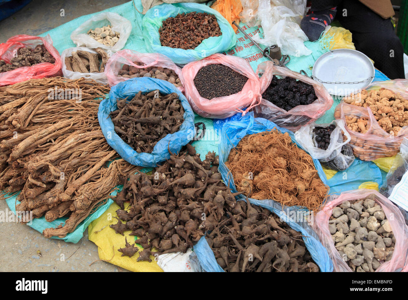 Vietnam, province de Lao Cai, Bac Ha, de marché, de l'alimentation, Banque D'Images