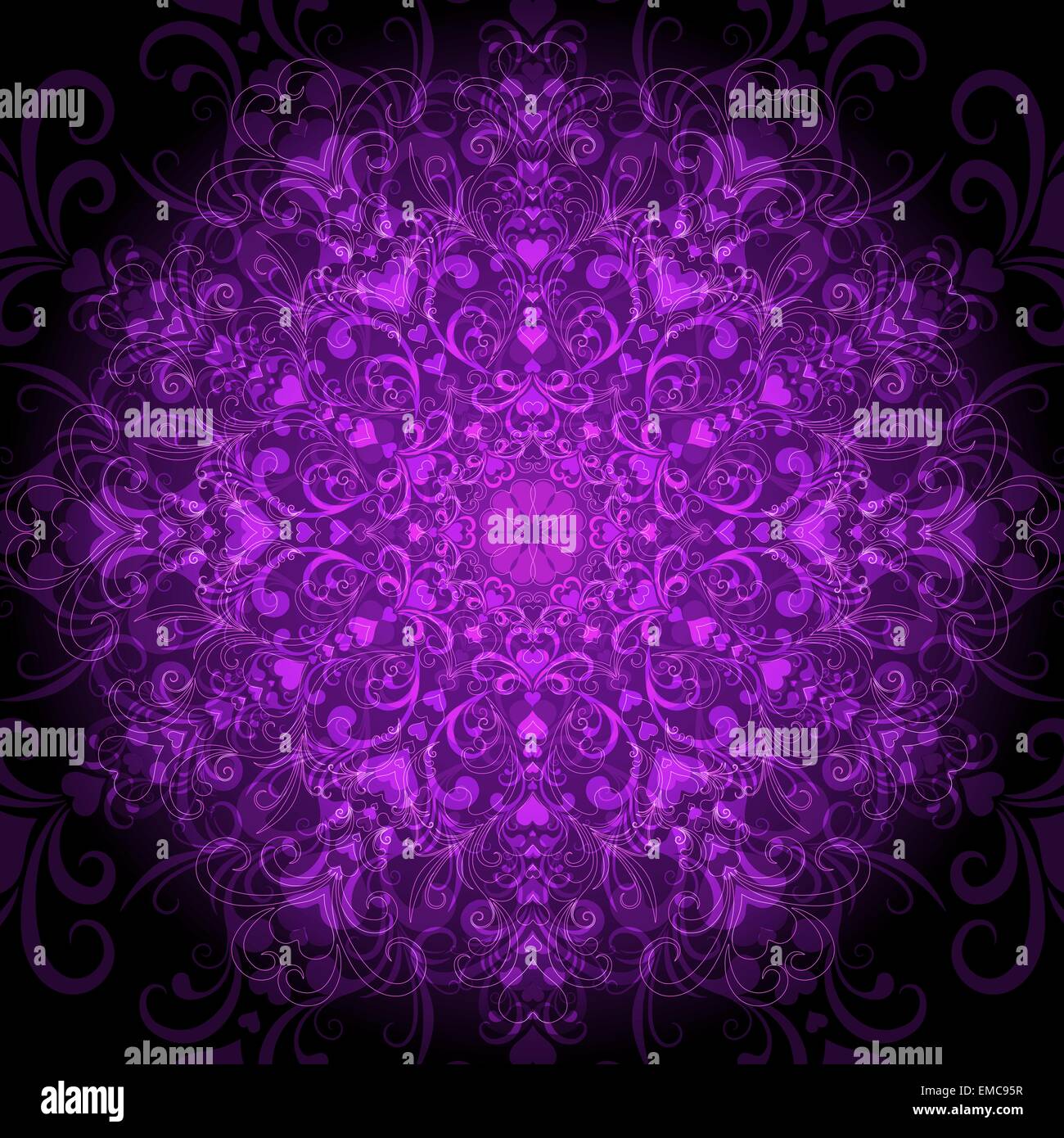 Motif rond violet foncé Illustration de Vecteur