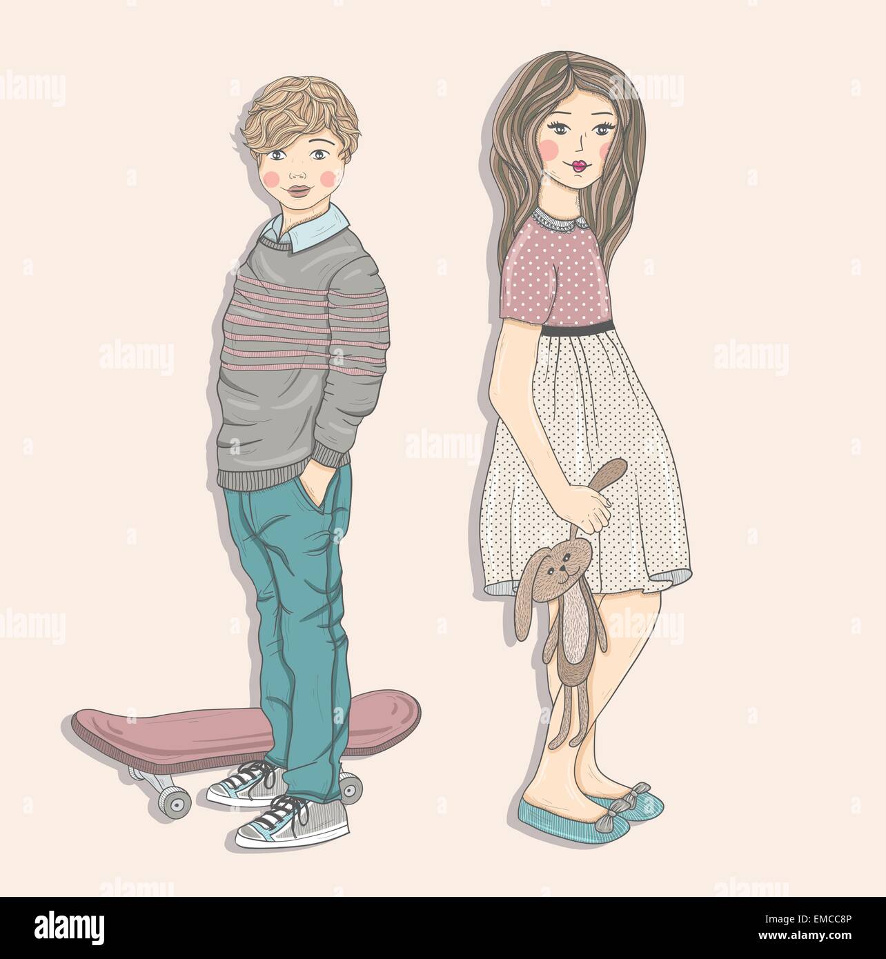 Cute kids illustration Illustration de Vecteur