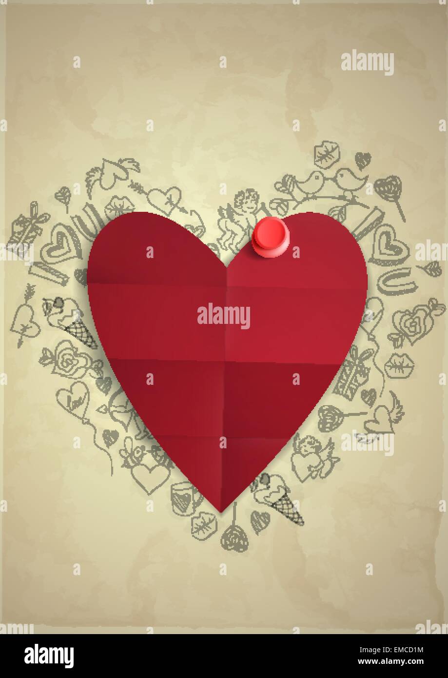 Valentines Day du symbole. Illustration de Vecteur