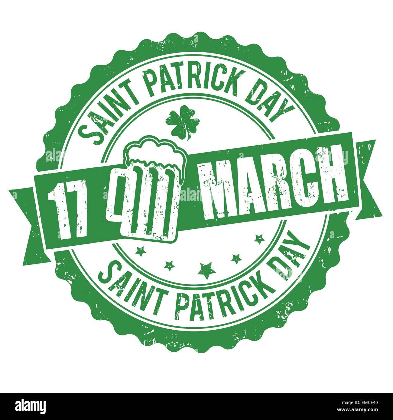 Saint Patrick Day stamp Illustration de Vecteur