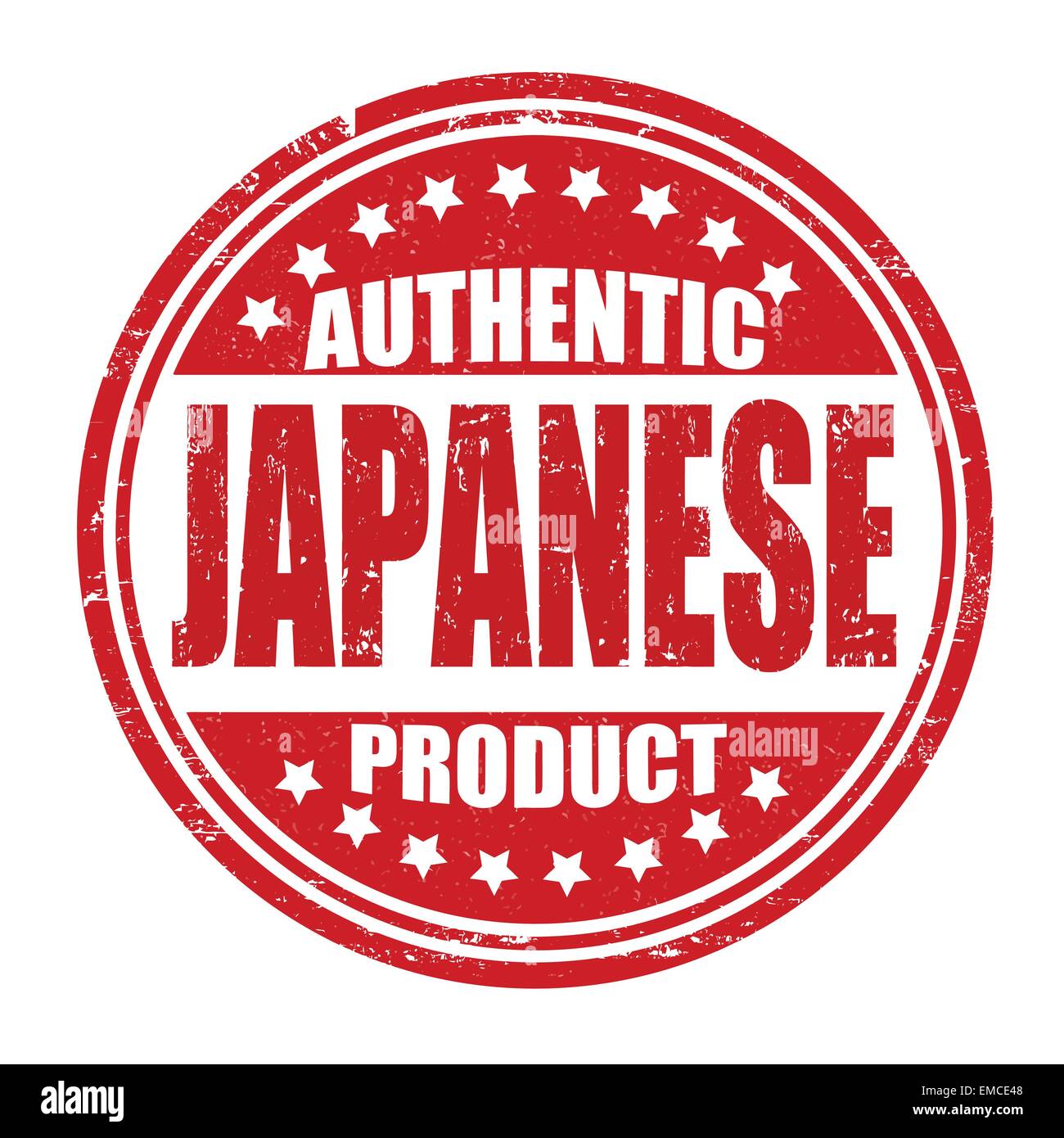 Produits japonais authentiques stamp Illustration de Vecteur