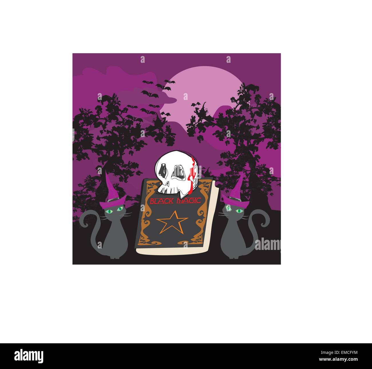 La magie noire livre - abstract vector pour halloween Illustration de Vecteur