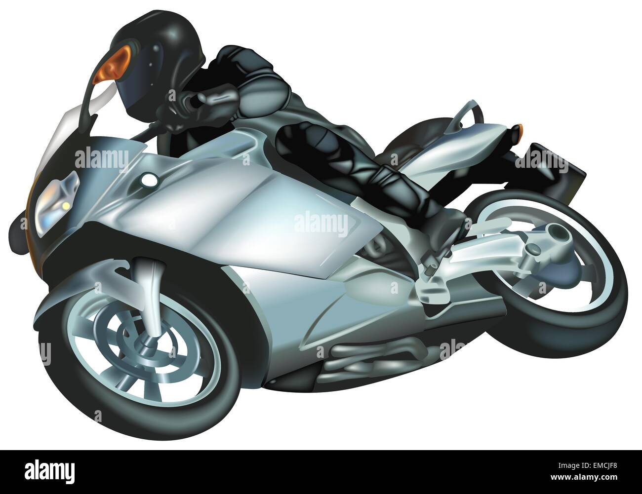 Moto Illustration de Vecteur