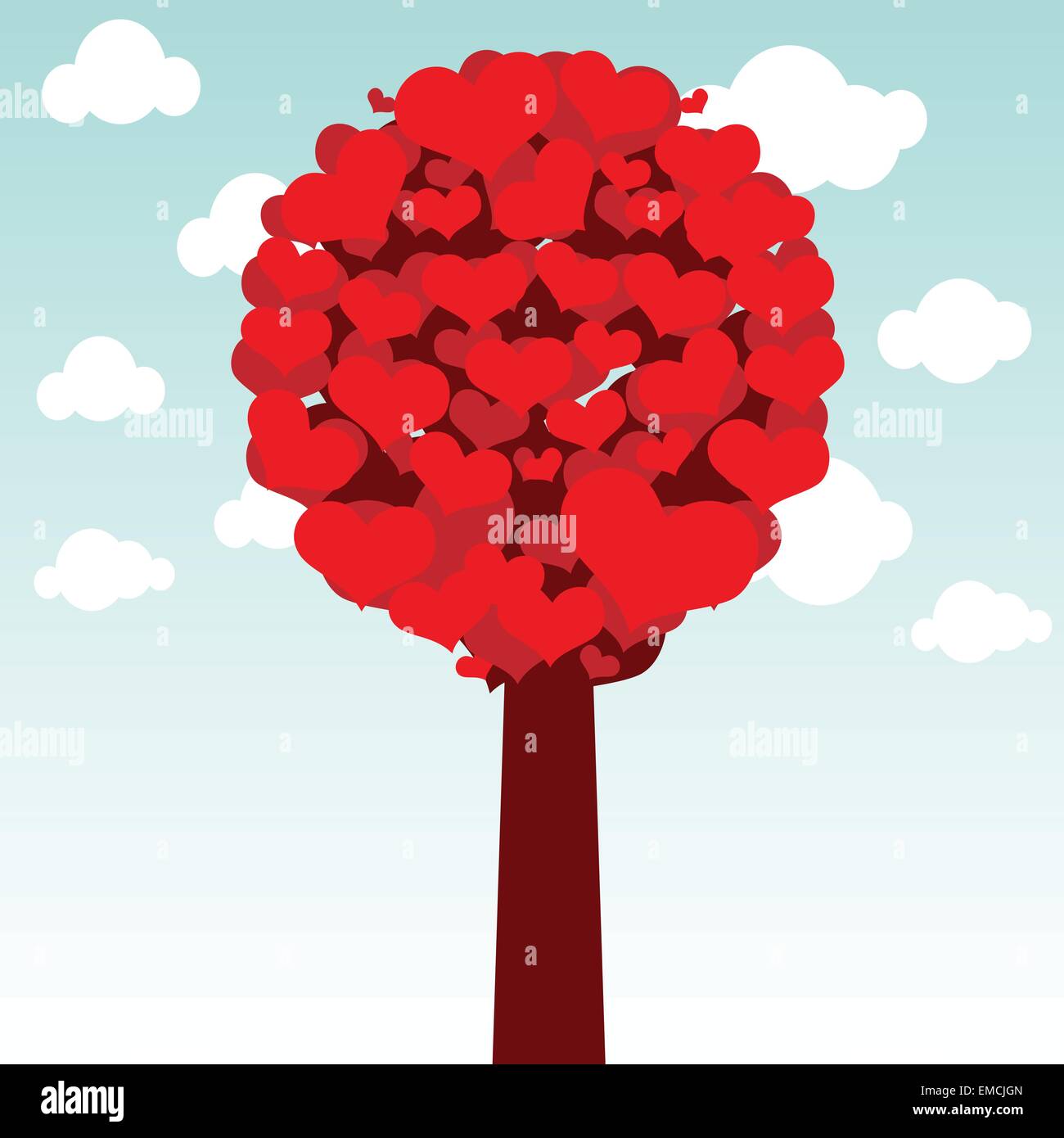 Amour arbre Illustration de Vecteur