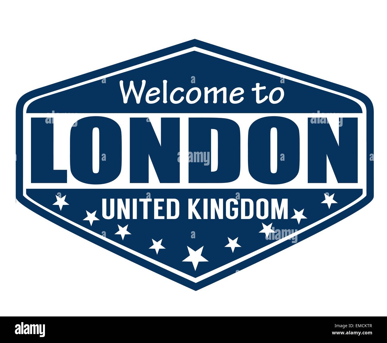 Welcome to London stamp Illustration de Vecteur