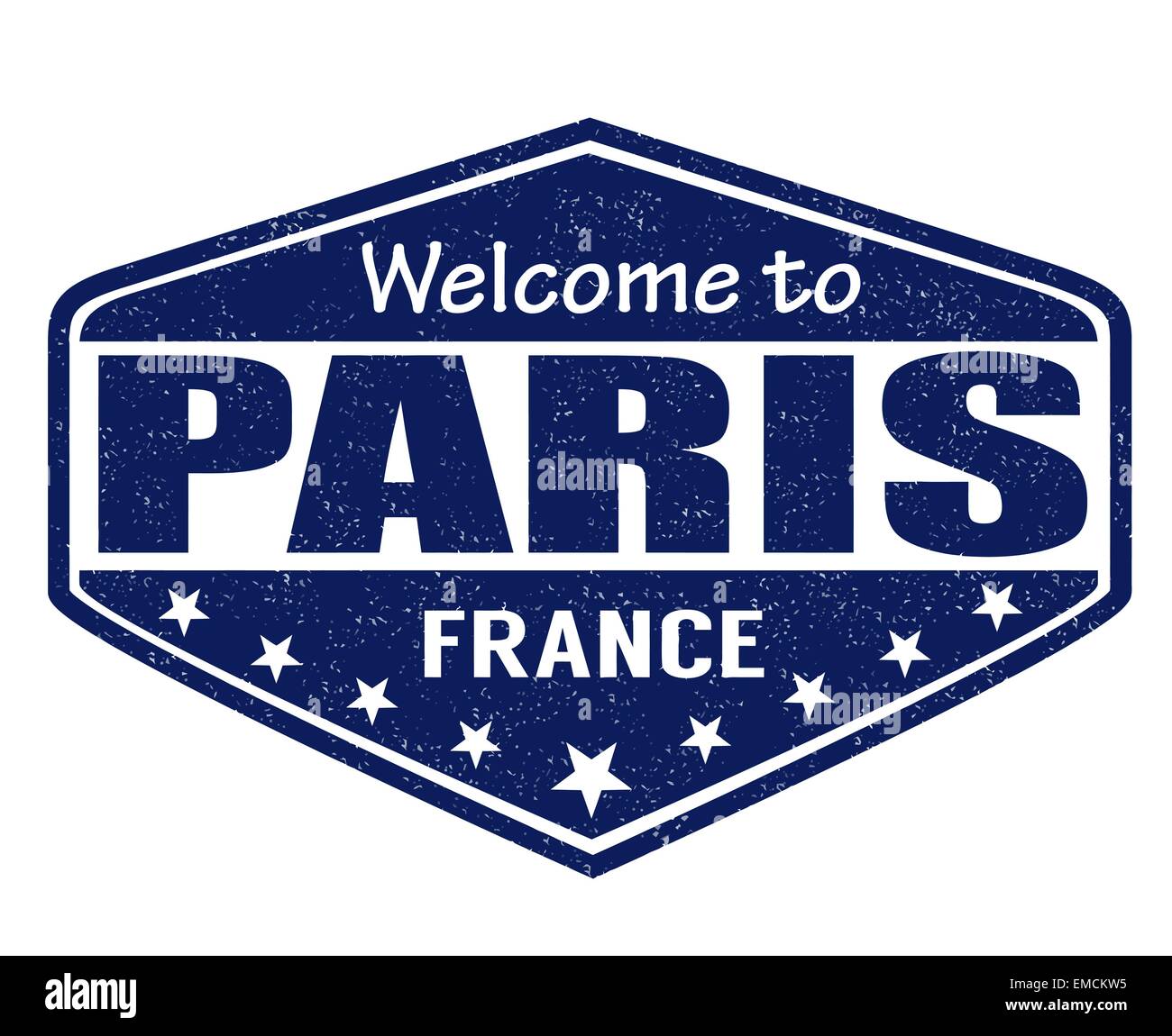 Bienvenue à Paris stamp Illustration de Vecteur