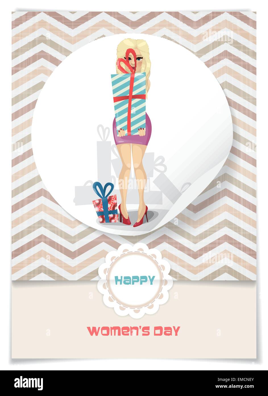 Joyeux Jour de la femme, le 8 mars. Illustration de Vecteur