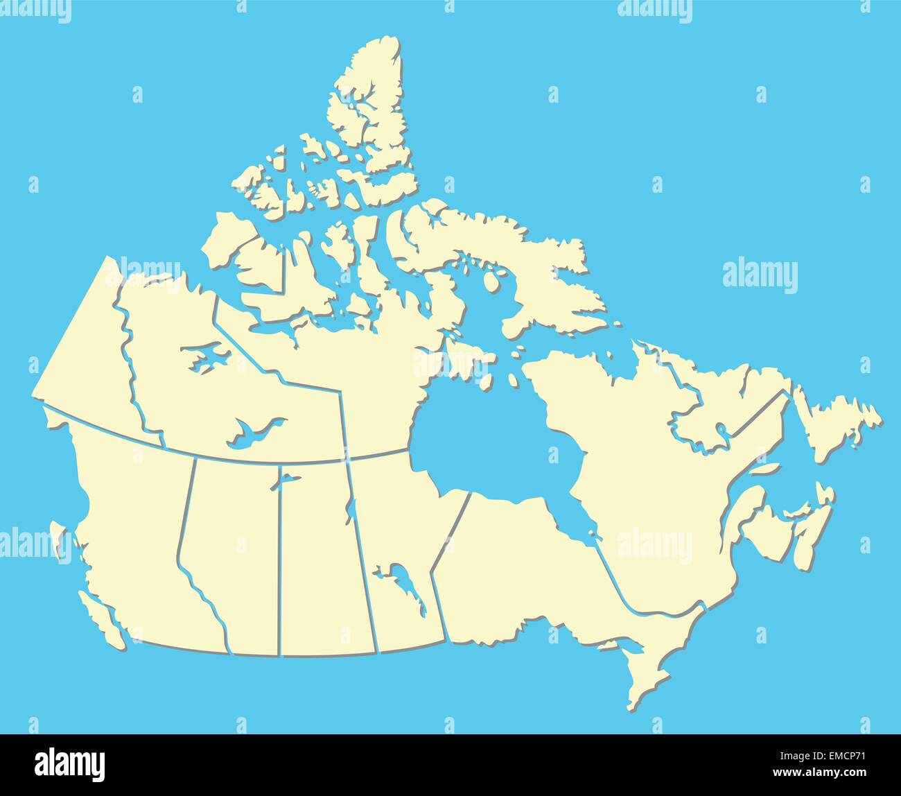 Carte du Canada Illustration de Vecteur