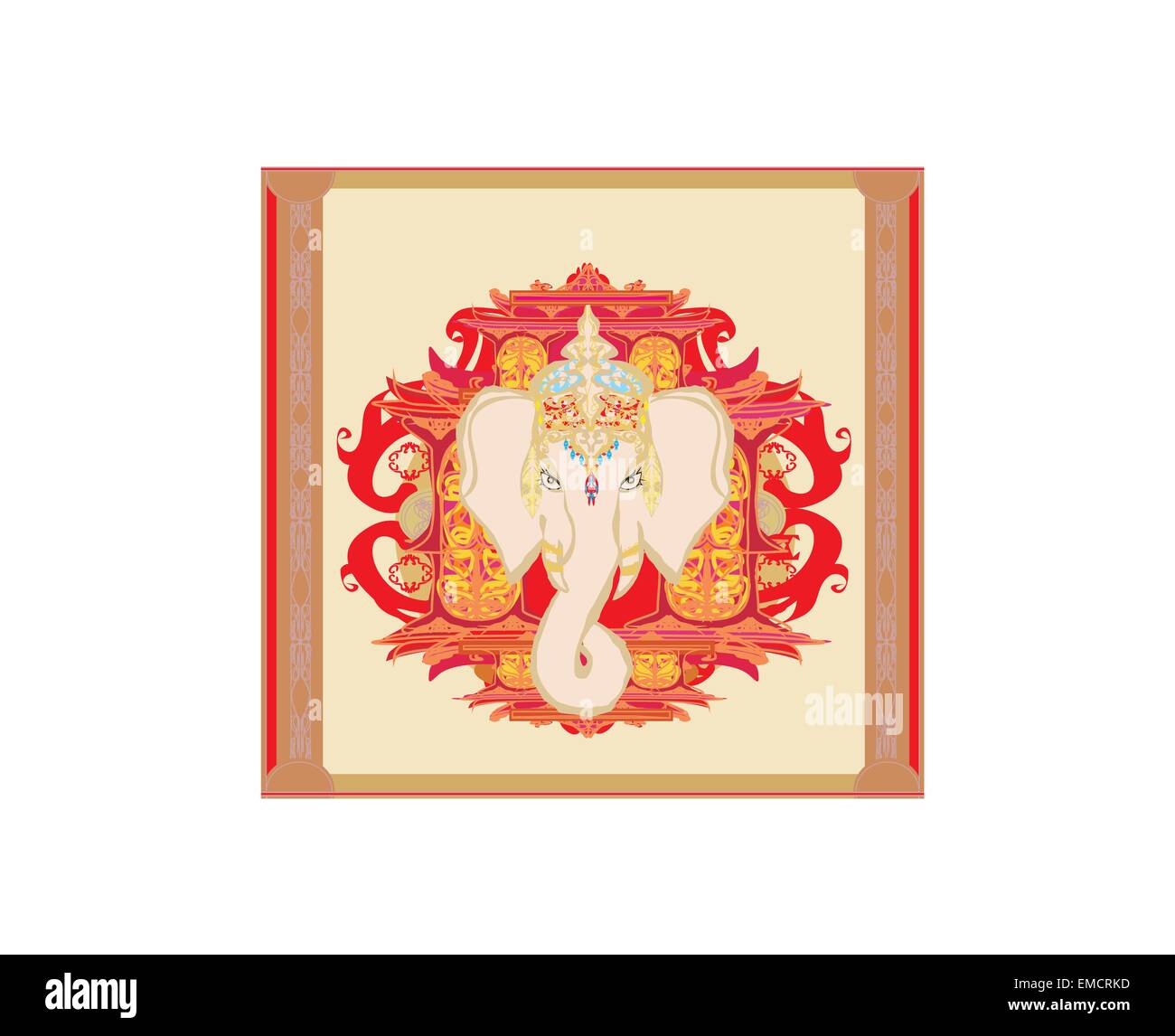 Illustration créative de Hindu Lord Ganesha Illustration de Vecteur