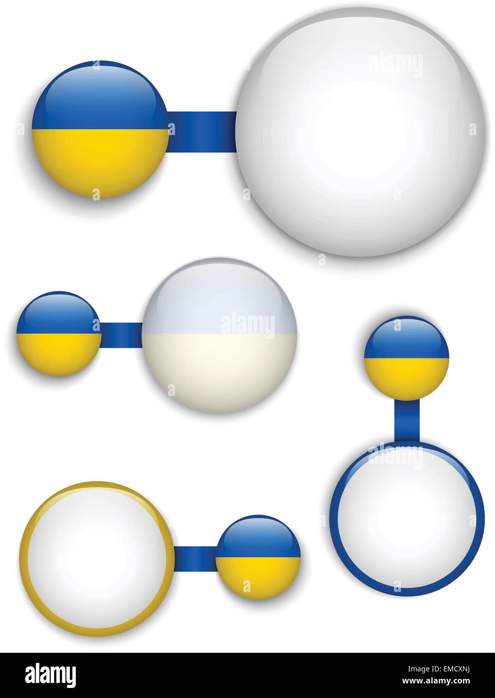 L'Ukraine Pays Ensemble de bannières Illustration de Vecteur