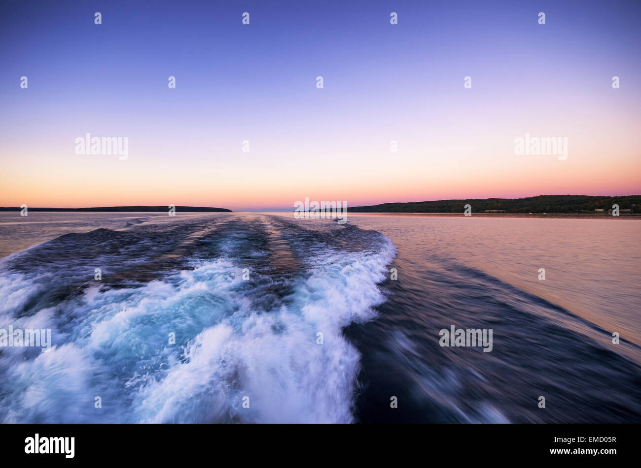 USA, Michigan, lac Supérieur, service de bateau Banque D'Images