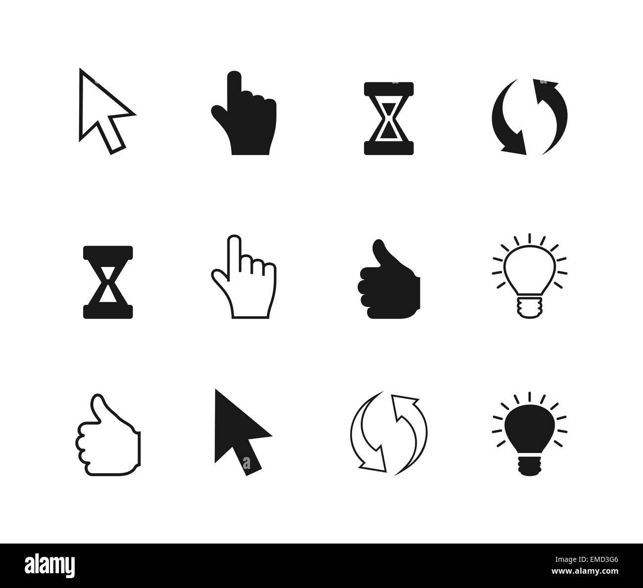 Curseur une icône Illustration de Vecteur